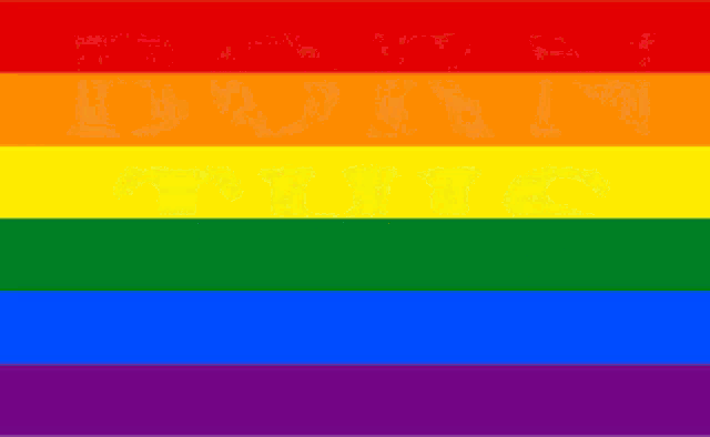 a rainbow flag that says born this way on a black background .