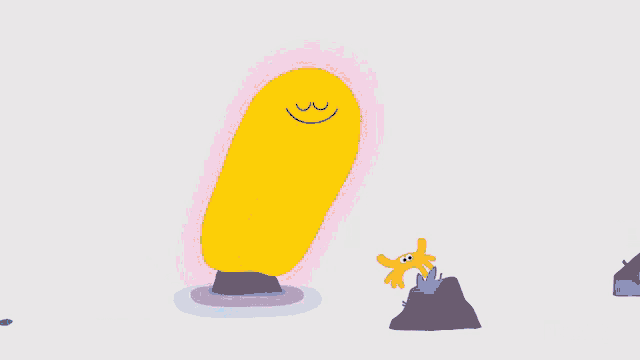 a cartoon illustration of a yellow object with the word stress above it