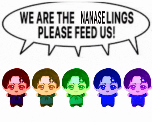 a sign that says " we are the nanaselings please feed us "