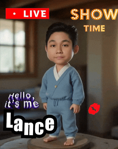 a picture of a little boy with the name lance on the bottom