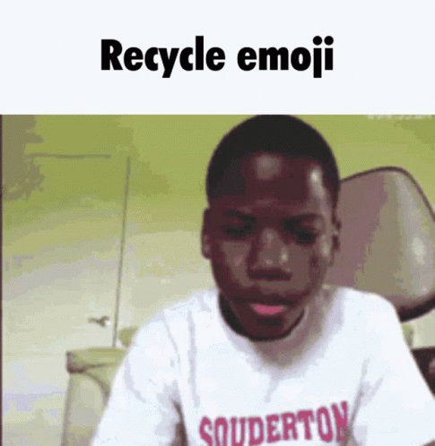 Recycle Emoji Scared GIF - Recycle Emoji Scared Lul GIFs