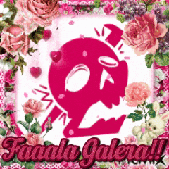 a picture of a skull surrounded by flowers with the words faada galena below it