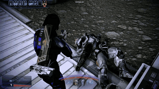 a screenshot of a video game with the number 6 on the bottom