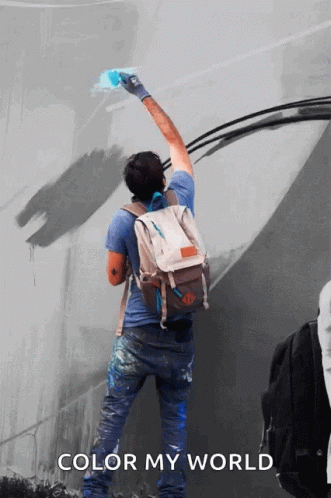 Paint Wall Decorating GIF - Paint Wall Decorating Color My World GIFs
