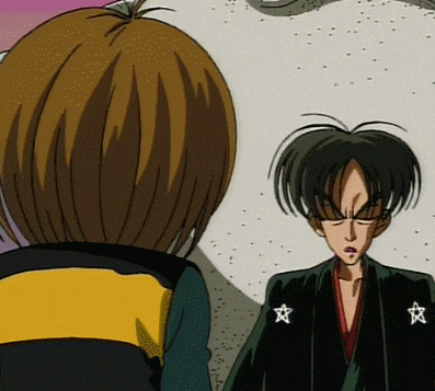 a cartoon character with a star on his sleeve stands next to another character