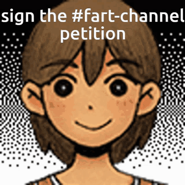 a sign that says sign the #fart-channel petition on it