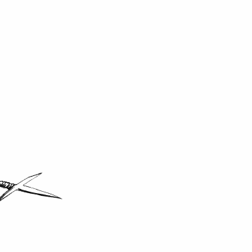 a black and white drawing of a samurai holding a sword and shield .