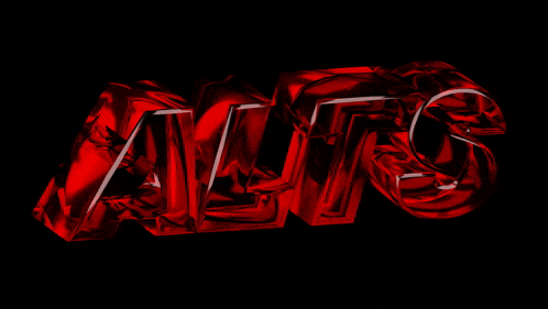a 3d rendering of the word wta in red letters