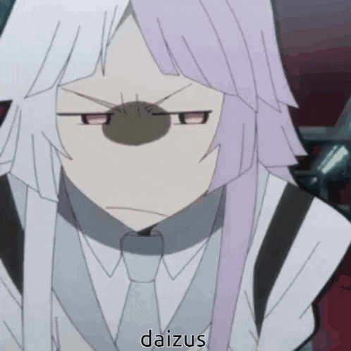 a close up of a cartoon character with the name daizus on the bottom right