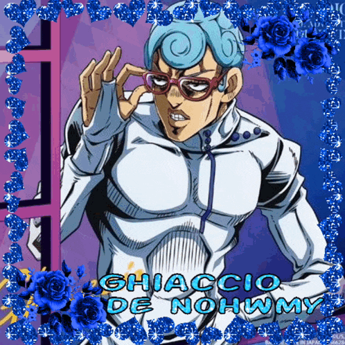 a cartoon character with the name ghiaccio de nohwmy