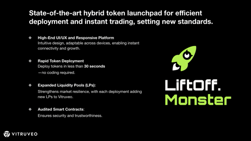a flyer for liftoff monster features a rocket