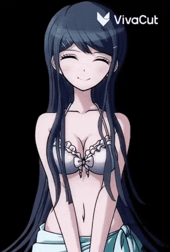a girl in a bikini is smiling and the word vivacut is on the bottom right