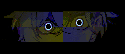 a close up of a person 's eyes with pink circles in them on a black background .