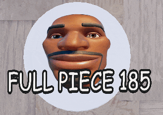a picture of a man with a mustache and the words full piece 185