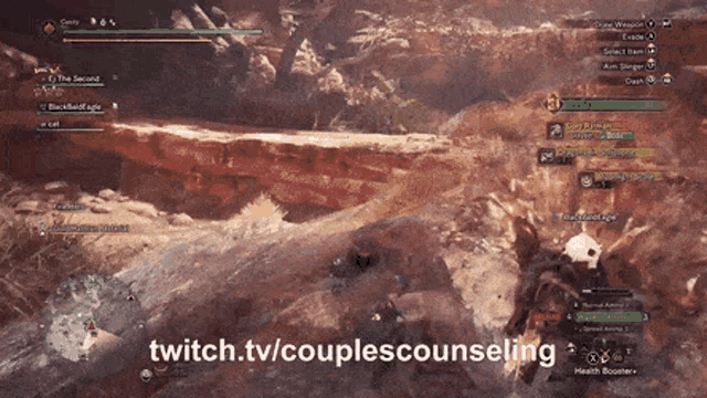 a screenshot of a video game with the words twitch.tv/couplescounseling below it