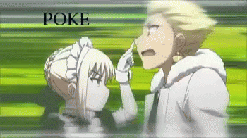 Anime Poke GIF - Anime Poke Serious GIFs