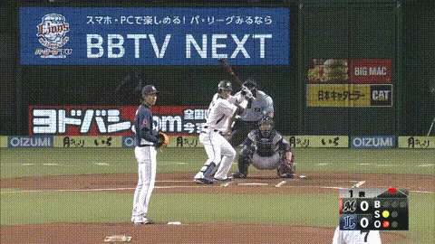 西武ライオンズ 野球　ベースボール　strike GIF - Strike Baseball Seibu Lions GIFs