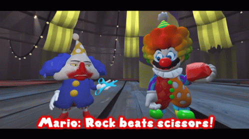 Smg4 Mario GIF - Smg4 Mario Rock Beats Scissors GIFs