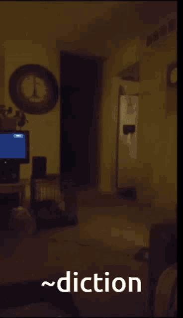 a picture of a living room with the word diction written on the bottom