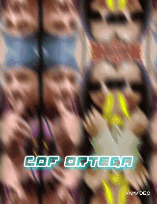a blurry picture of a woman with the name cop ortega