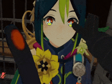 a close up of a cartoon character holding a sword