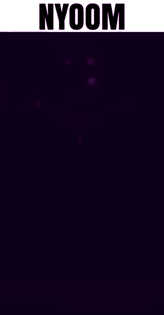 a purple background with a cross and the word nyoom