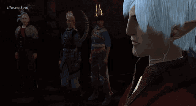 a screenshot of a video game with illusive soul written on the bottom right