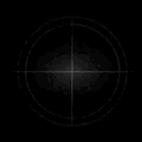 a countdown clock with the number three glowing on a black background .