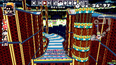 a screenshot of a video game that says resume on the top