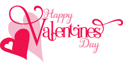 a happy valentine 's day greeting with two hearts