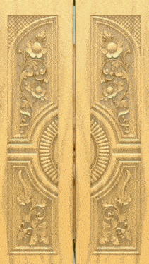 a picture of a man behind a wooden door with the word assala on it