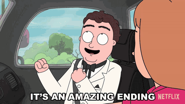 a cartoon says it 's an amazing ending on netflix