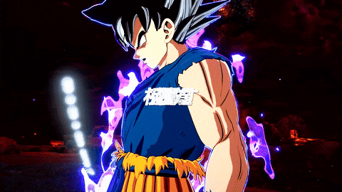 a cartoon character has the word goku on his chest