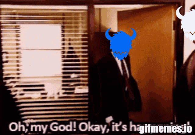 a man in a suit says oh my god okay it 's h gifmemes.io
