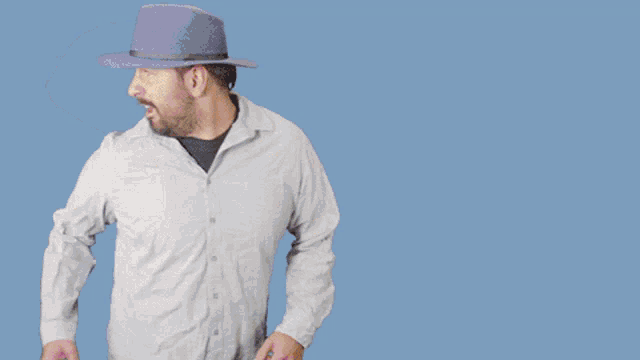 a man in a hat is holding a bat