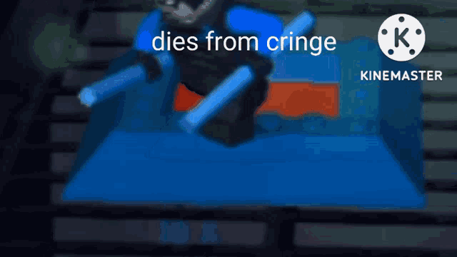 a picture of a person with the words dies from cringe