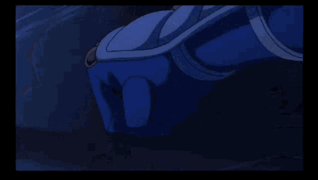 a cartoon drawing of a person 's arm with a blue glove on