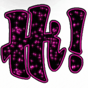 the letter h is surrounded by pink and black glitter