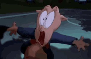 a cartoon pig with the number 10 on his chest