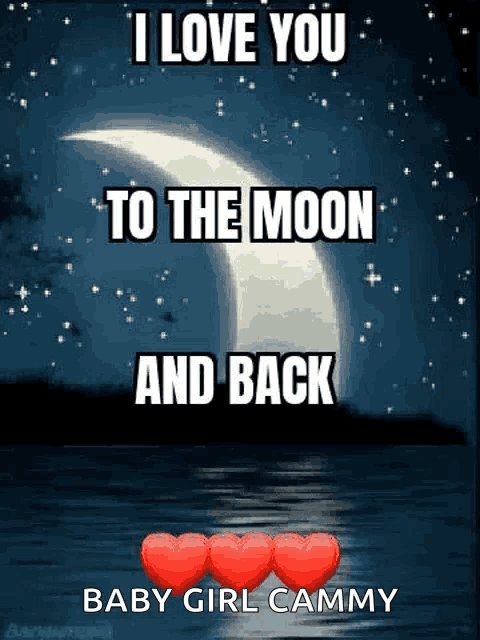 a poster that says " i love you to the moon and back "