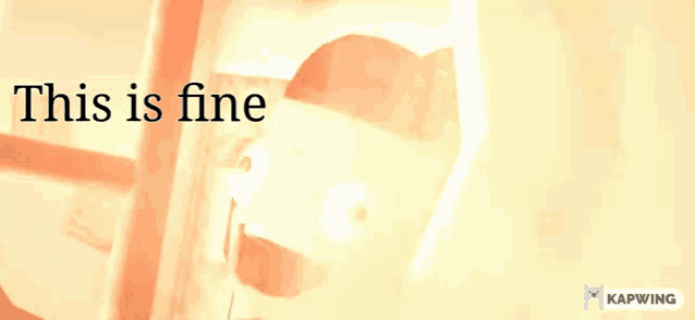 a blurred image with the words this is fine