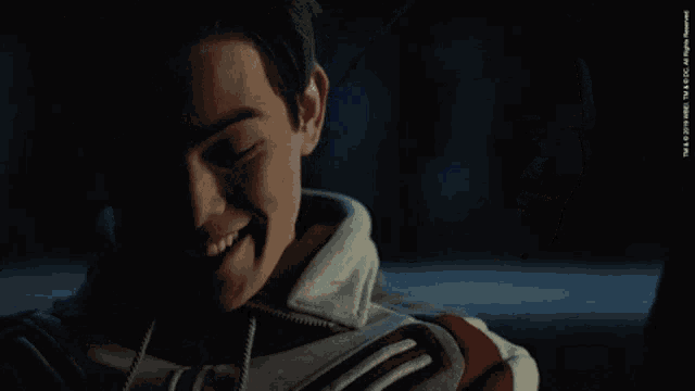 a close up of a person 's face with a watermark that says tm & 2019 marvel