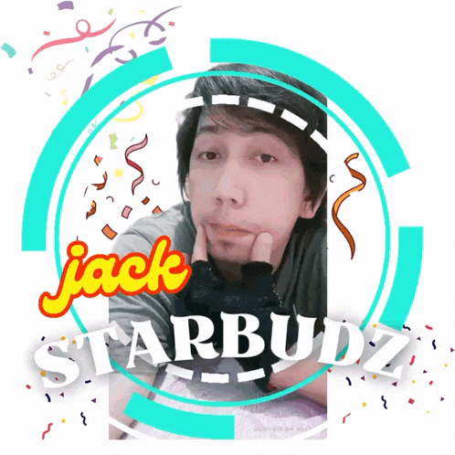 a picture of a man with the name jack starbudz on the bottom