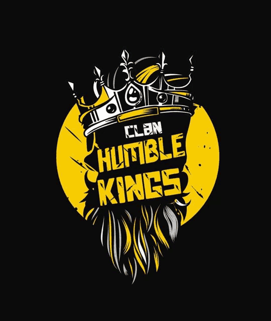 a logo for clan humble kings with a crown on it