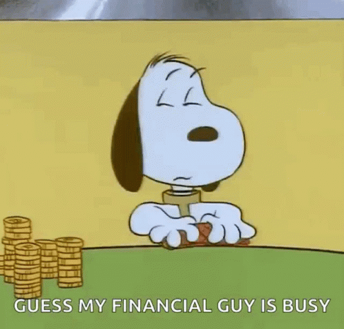 Peanuts Snoopy GIF - Peanuts Snoopy Guess My Financial Guy Is Busy GIFs