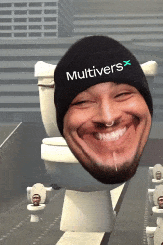 a man wearing a black hat that says multiversx