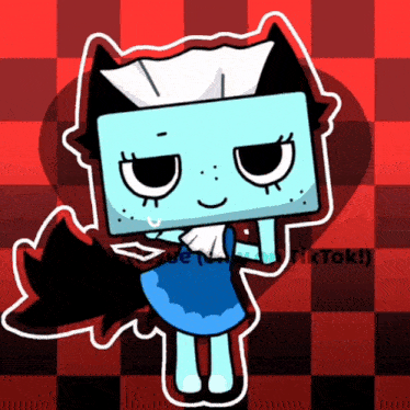 a drawing of a cartoon character with the words tiktok written below it