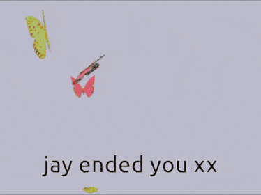 a bunch of girls are dancing with the words jay ended you xx