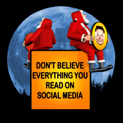 a sign that says ' do n't believe everything you read on social media ' on it