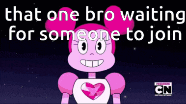 a cartoon character with the words that one bro waiting for someone to join on the bottom